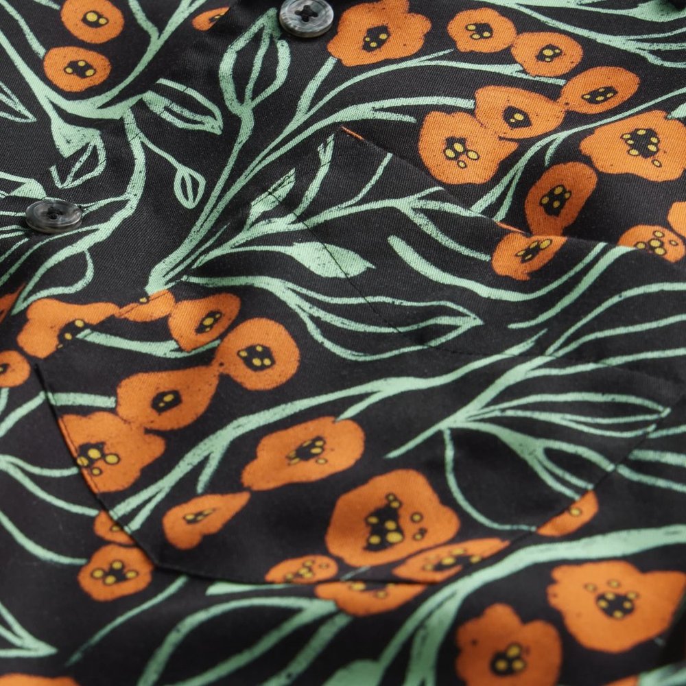 NWT $178 Todd Snyder Poppy Vine Camp Collar Hawaiian Floral Shirt - Picture 3 of 3
